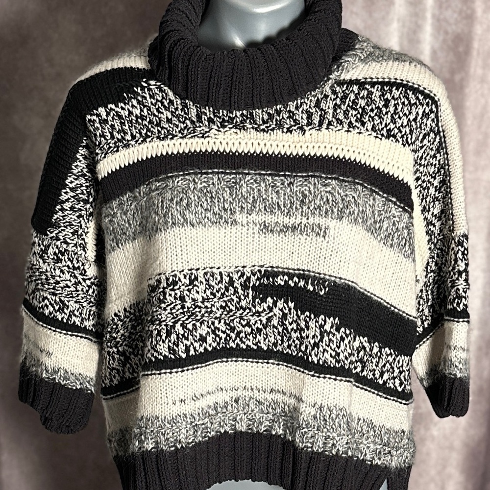 Derek Lam 10 Crosby Black Gray Sweater Size Medium